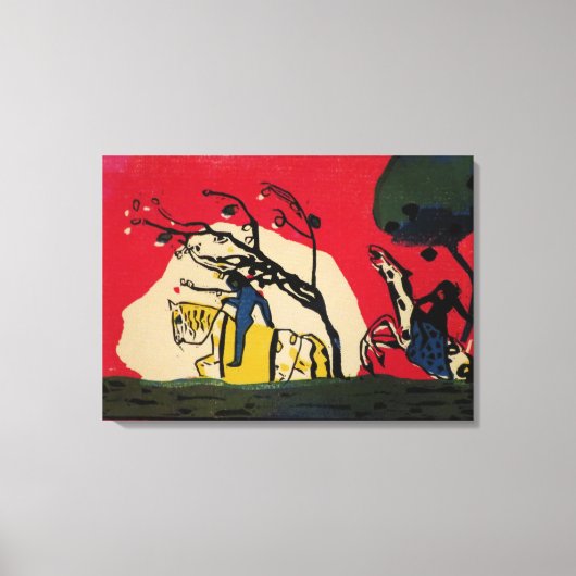 Toile Kandinsky - Deux pilotes contre un arrière - plan (Recto)