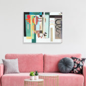 Toile KANDINSKY - DEUX POINTS VERTS - 1935 - Bauhaus - (Insitu(Salon))