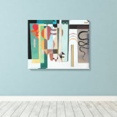 Toile KANDINSKY - DEUX POINTS VERTS - 1935 - Bauhaus - (Insitu (Plancher de Bois))