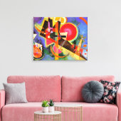 Toile Kandinsky - En bleu, art abstrait, (Insitu(Salon))