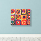 Toile Kandinsky Farbstudie Quadrates Cercles Art (Insitu (Plancher de Bois))