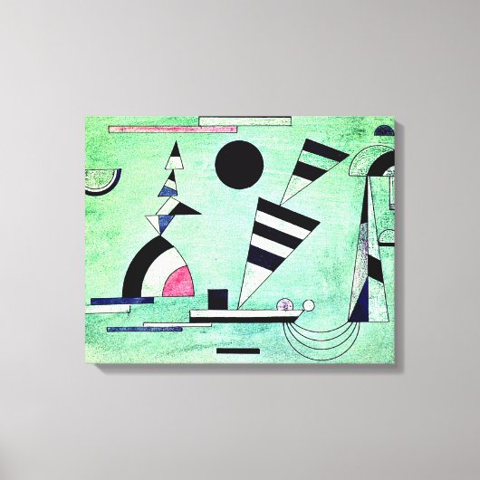 Toile Kandinsky - Immergé dans le vert, œuvre d'art pop (Recto)