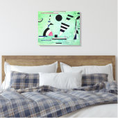 Toile Kandinsky - Immergé dans le vert, œuvre d'art pop (Insitu(Chambre))