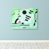 Toile Kandinsky - Immergé dans le vert, œuvre d'art pop (Insitu (Plancher de Bois))