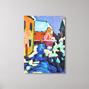 Toile Kandinsky - Kochel, cimetière et presbytère