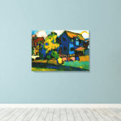 Toile Kandinsky - Maison Bleue Petite (Insitu (Plancher de Bois))