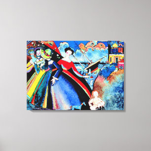 Toile Kandinsky - Navire, peinture colorée de 1918