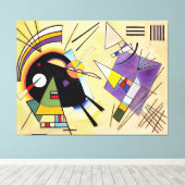 Toile KANDINSKY - NOIR ET VIOLET - 1923 - Bauhaus - (Insitu (Plancher de Bois))
