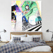 Toile KANDINSKY - OUVERT VERT - 1923 - Bauhaus - (Insitu(Chambre))