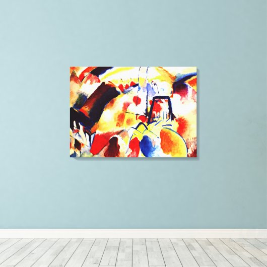 Toile Kandinsky - Paysage aux points rouges (Insitu (Plancher de Bois))
