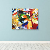 Toile Kandinsky - Peinture avec Centre Vert (Insitu (Plancher de Bois))