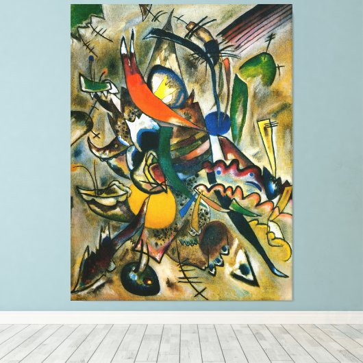 Toile KANDINSKY - PEINTURE AVEC POINTS - 1919 -abstrait- (Insitu (Plancher de Bois))