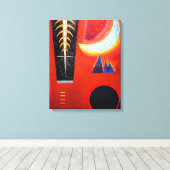 Toile KANDINSKY - PERTE EN ROUGE (Perte im Rot) - 1925 - (Insitu (Plancher de Bois))