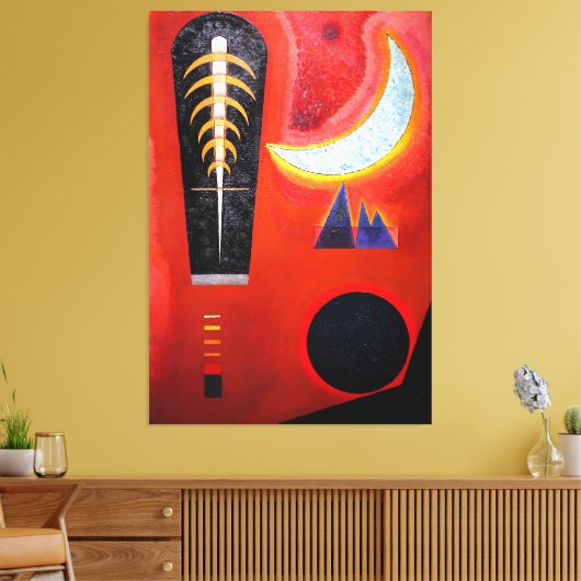 Toile KANDINSKY - PERTE EN ROUGE (Perte im Rot) - 1925 - (Insitu(Salon))