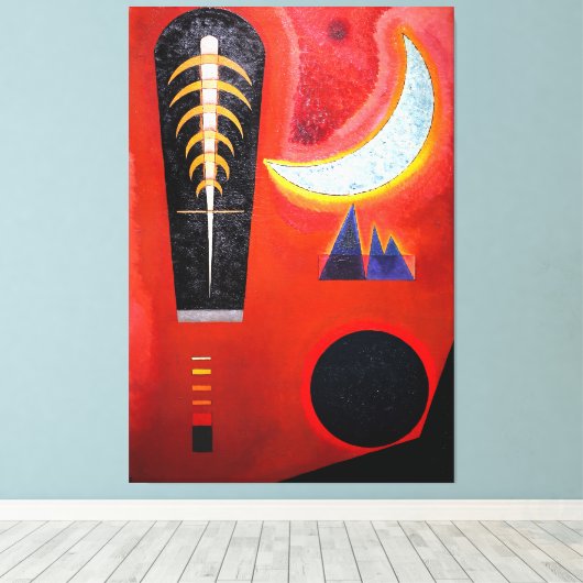 Toile KANDINSKY - PERTE EN ROUGE (Perte im Rot) - 1925 - (Insitu (Plancher de Bois))