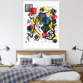 Toile KANDINSKY - PETITS MONDES V - 1922 - Bauhaus - (Insitu(Chambre))