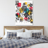 Toile Kandinsky - Petits Mondes V, art abstrait (Insitu(Chambre))