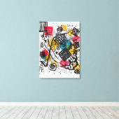 Toile Kandinsky - Petits Mondes V, art abstrait (Insitu (Plancher de Bois))