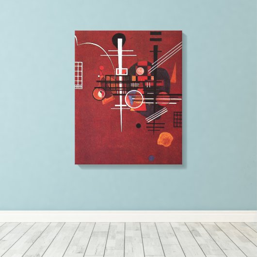 Toile Kandinsky - Rouge mouillé (Insitu (Plancher de Bois))