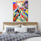 Toile Kandinsky - Tableau a la Tache Rouge (Insitu(Chambre))