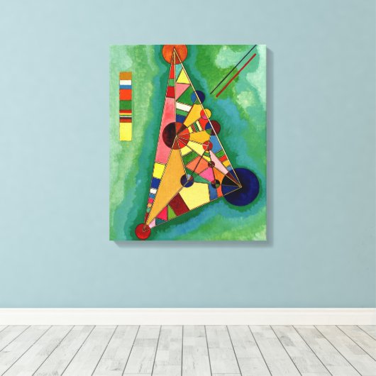 Toile Kandinsky - Triangle multicolore (Insitu (Plancher de Bois))