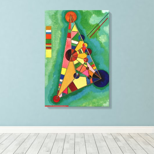 Toile Kandinsky - Triangle multicolore (Insitu (Plancher de Bois))