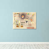 Toile Kandinsky - Vol, œuvre d'art abstrait (Insitu (Plancher de Bois))