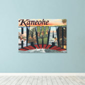 Toile Kaneohe, Hawaii - Scènes de grandes lettres (Insitu (Plancher de Bois))