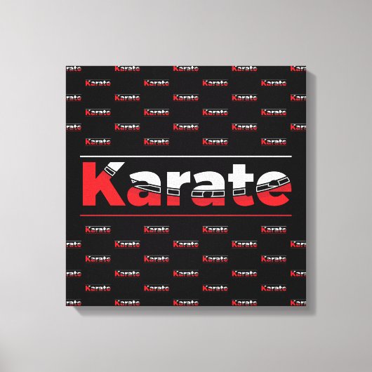 Toile Karate Martial Arts Rouge (Recto)
