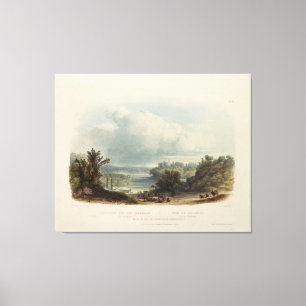 Toile Karl Bodmer : Vue du Delaware près de Bordentown
