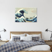 Toile Katsushika Hokusai dans La Grande Vague au large d (Insitu(Chambre))