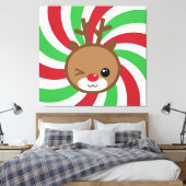 Toile Kawaii Reindeer Peinture murale (Insitu(Chambre))