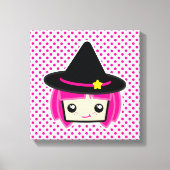 Toile Kawaii rose Haired Witch enveloppée (Recto)