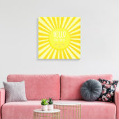 Toile KAWAII SKY brillant jaune vif sourire soleil solei (Insitu(Salon))