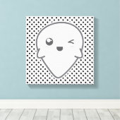 Toile Kawaii Winking Ghost Wrapped Canvas (Insitu (Plancher de Bois))