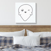 Toile Kawaii Winking Ghost Wrapped Canvas (Insitu(Chambre))