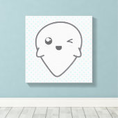 Toile Kawaii Winking Ghost Wrapped Canvas (Insitu (Plancher de Bois))