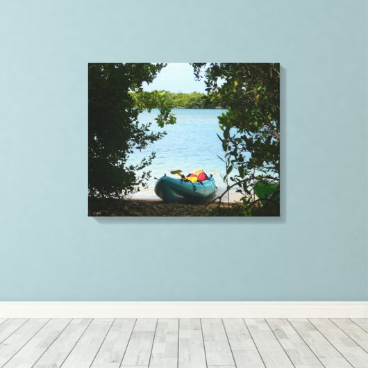 Toile Kayaking aux îles Virgin (Insitu (Plancher de Bois))