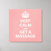 Toile Keep Calm and Get a massage (Recto)