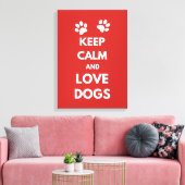 Toile Keep calm and love dogs (Insitu(Salon))