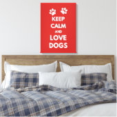 Toile Keep calm and love dogs (Insitu(Chambre))
