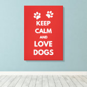 Toile Keep calm and love dogs (Insitu (Plancher de Bois))