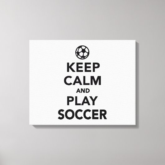 Toile Keep calm and play Soccer (Recto)