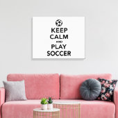 Toile Keep calm and play Soccer (Insitu(Salon))