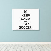 Toile Keep calm and play Soccer (Insitu (Plancher de Bois))