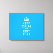 Toile Keep Calm and Your Text on Sky Blue (Recto)