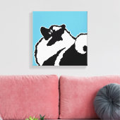 Toile Keeshond Graphics - Cute Original Chig Art (Insitu(Salon))