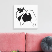 Toile Keeshond Graphics - Cute Original Chig Art (Insitu(Salon))