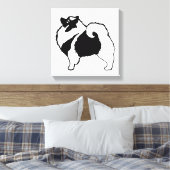 Toile Keeshond Graphics - Cute Original Chig Art (Insitu(Chambre))