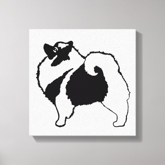 Toile Keeshond Graphics - Cute Original Chig Art (Recto)